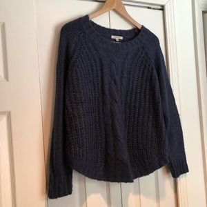 NWOT Navy cable knit sweater.